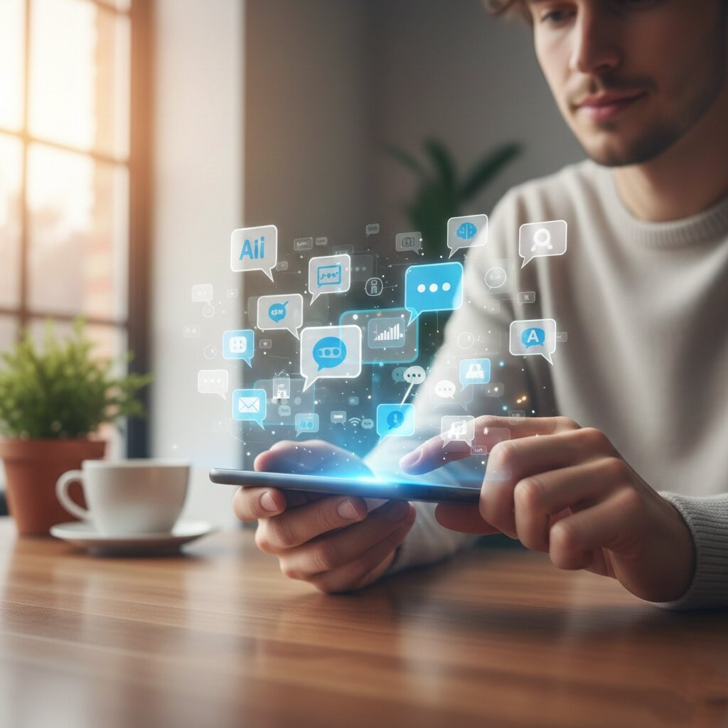 Developer using a smartphone app interface representing services of a mobile application development company