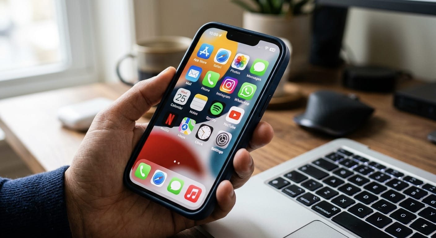 Person using a smartphone with multiple mobile apps, representing how mobile applications are dominating the digital world and changing business and daily life.