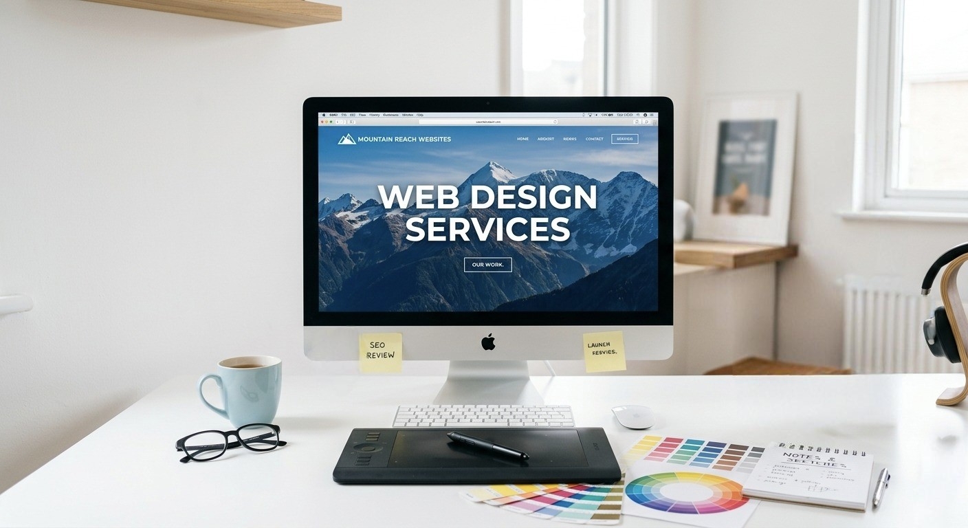 Professional web design services workspace of a website design company in Kochi