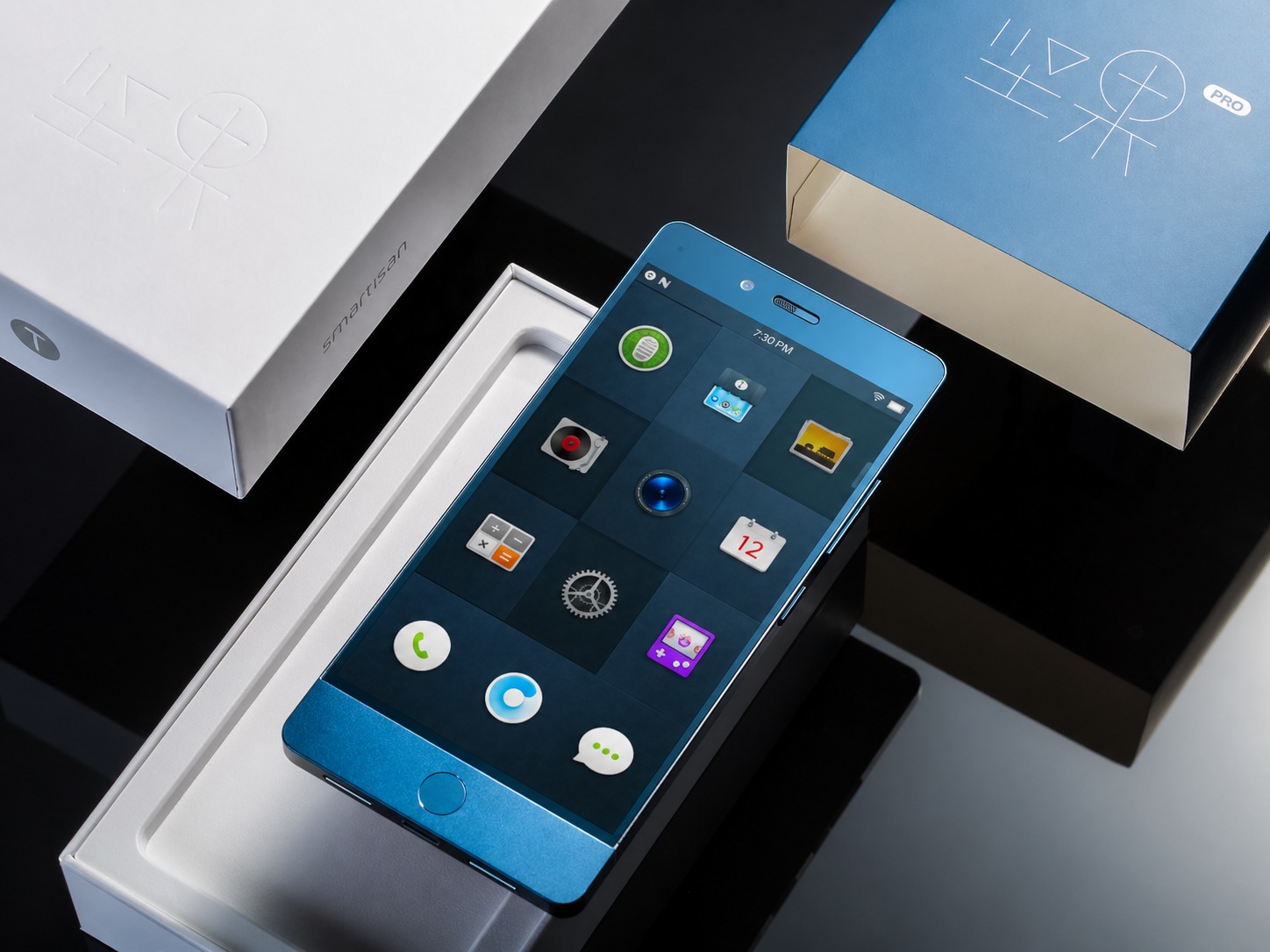 Smartphone with floating app icons showing a mobile app development concept in Kerala