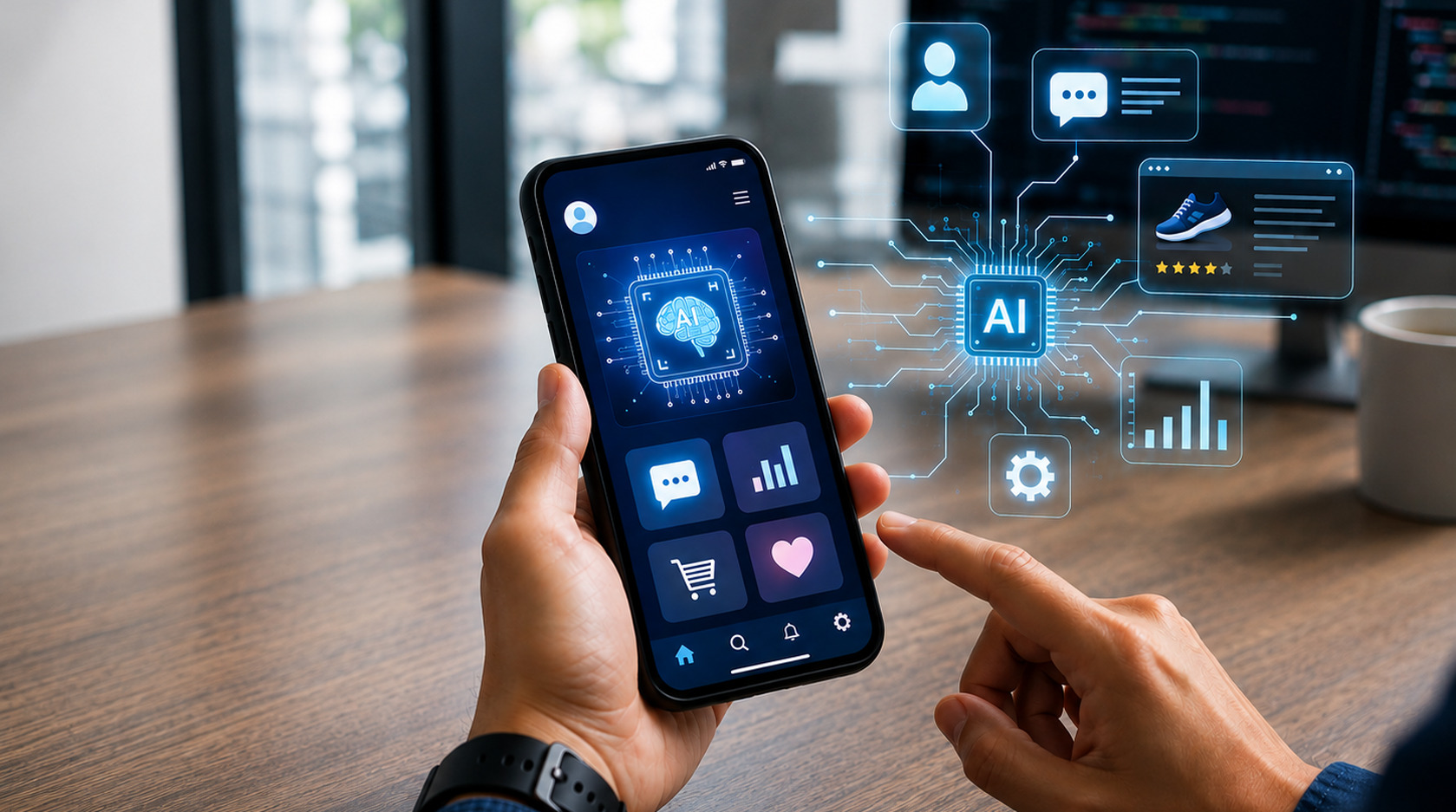 AI-powered mobile app development by a mobile app development company in Kochi