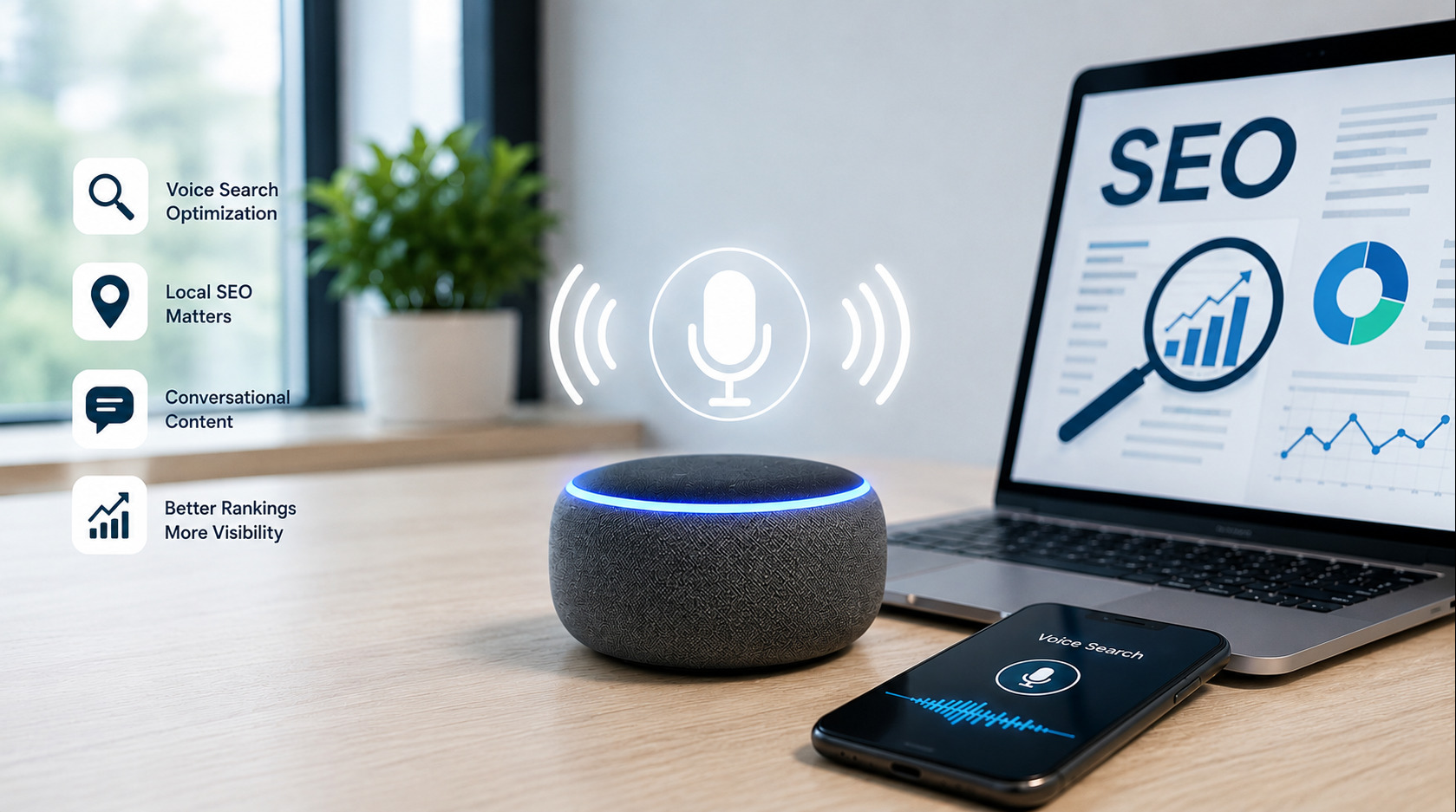 SEO experts in Kochi using voice search optimization to improve website visibility