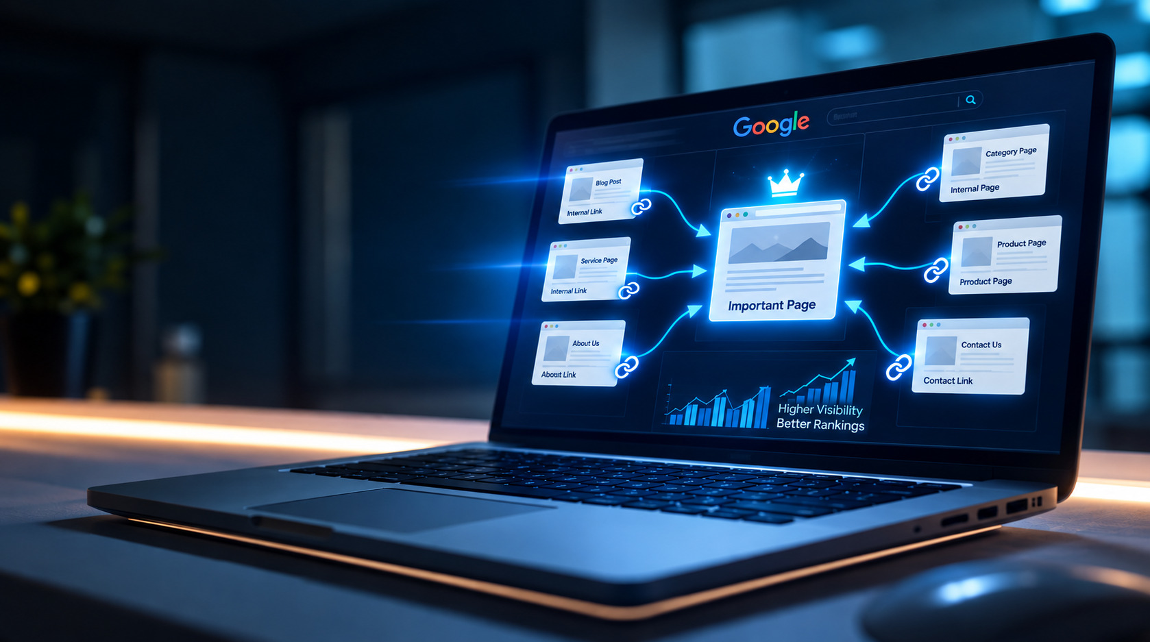 SEO services in Kochi using internal links to connect important website pages
