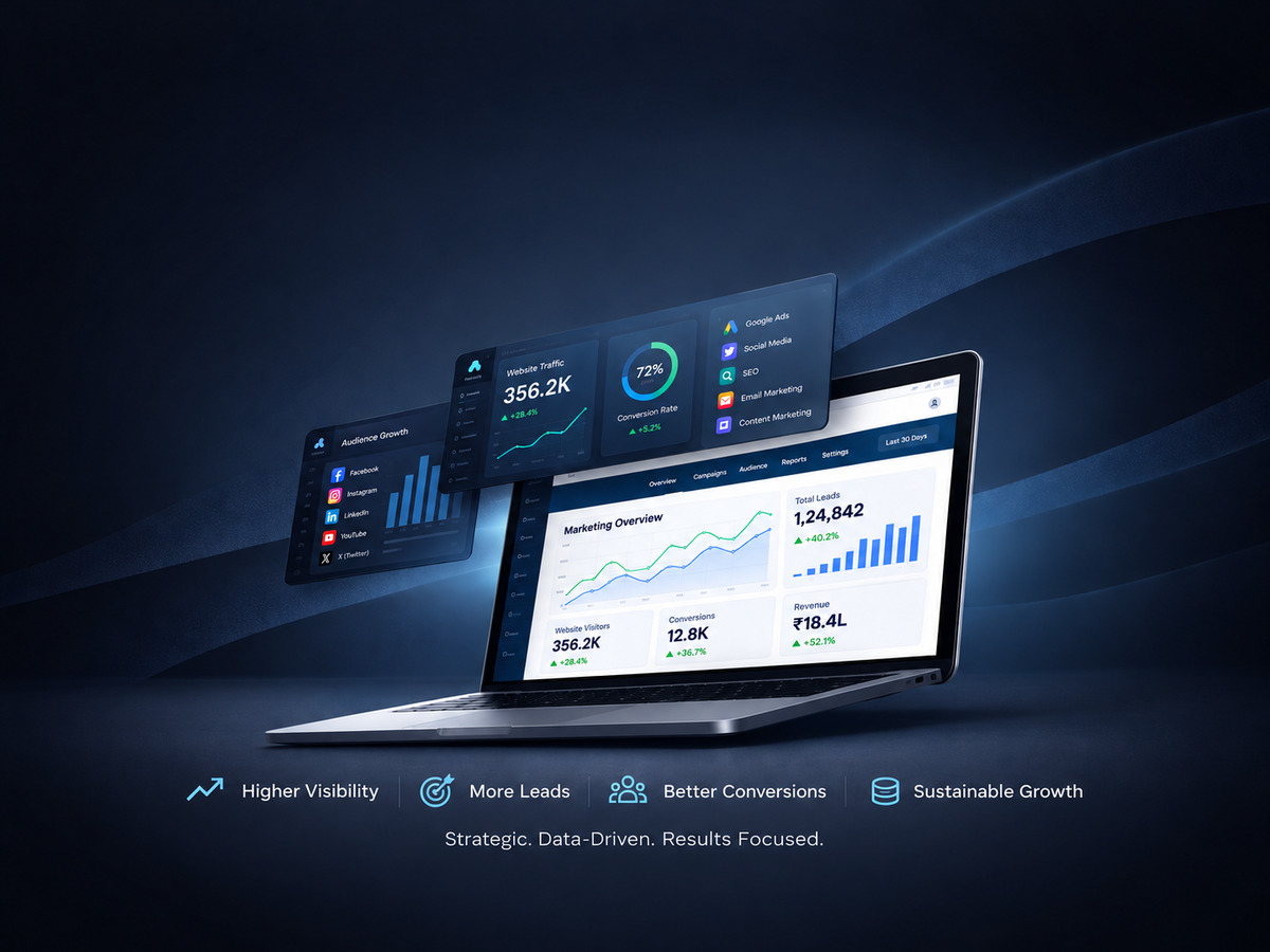 Digital marketing company in Kerala using SEO, Google Ads and social media analytics to drive business growth