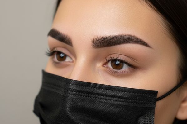 Perfectly shaped and defined eyebrows after professional brow grooming treatment