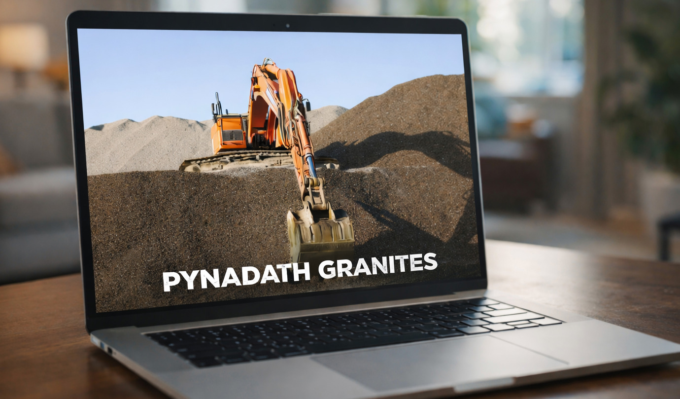 Granite quarry excavation operations displayed on Pynadath Granites website