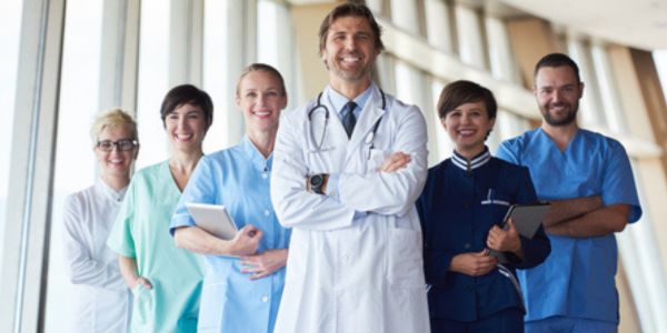 Diverse healthcare staff empowered by the best digital marketing company in Kochi