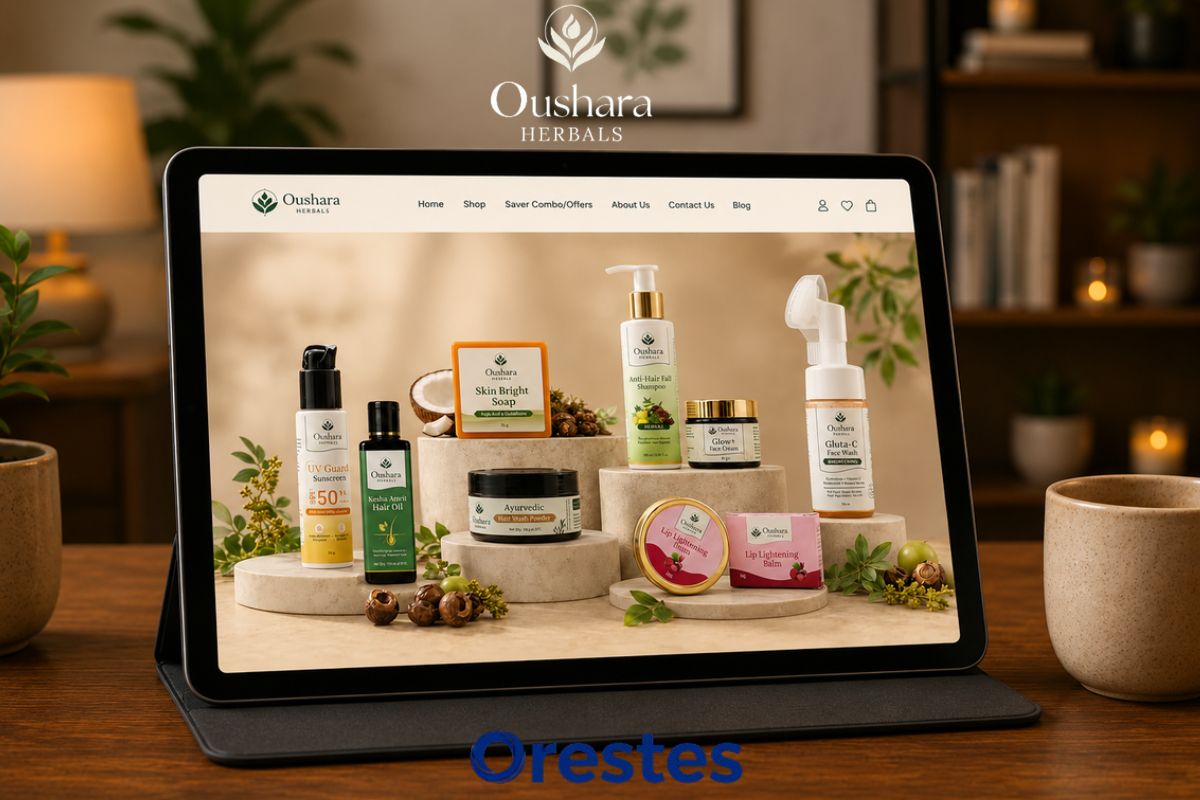 Tablet displaying an ecommerce website designed by the best web design company in Kerala with responsive layout.