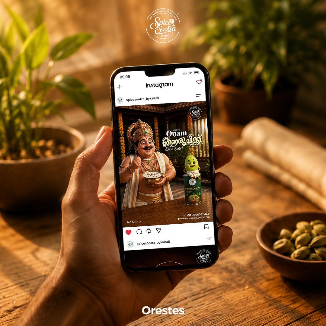 Spice Sootra Onam Ad Mockup – Cardamom Promotion